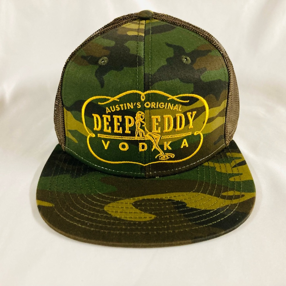Deep Eddy Truckers Camo Promo Advertising Display Collectible SnapBack Hat